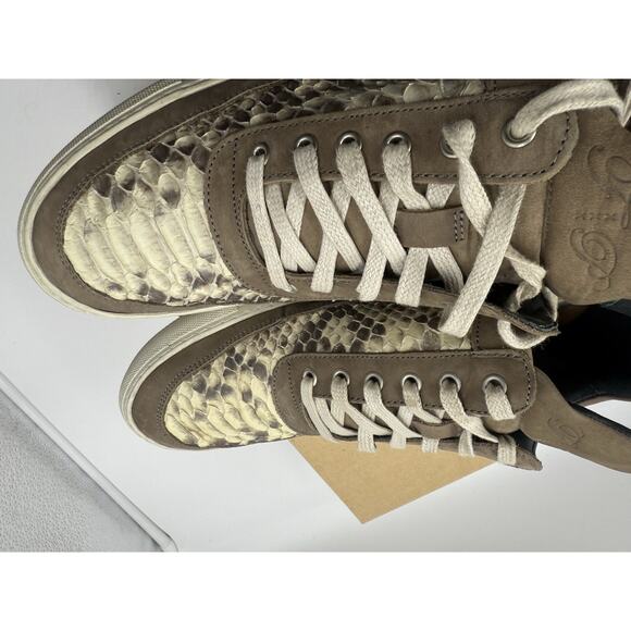 US 7 Filling Pieces Python All Nubuck Heel Hand Made In Portugal Retail $400￼ main image 7